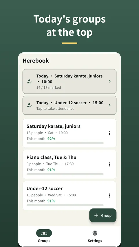 Herebook: Attendance Register 2