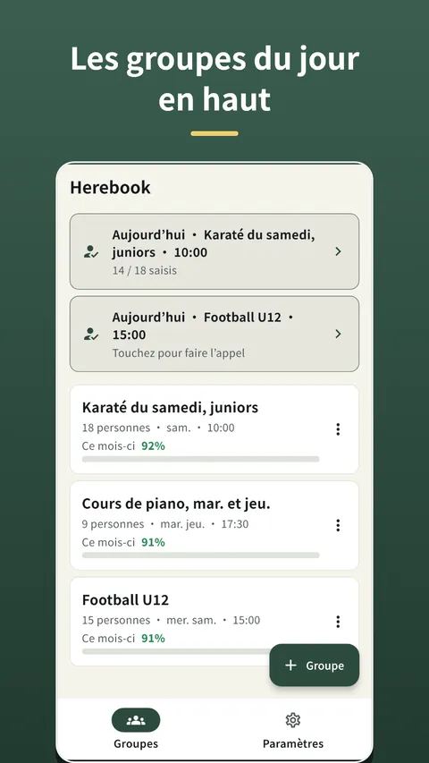 Herebook : liste de présence 2
