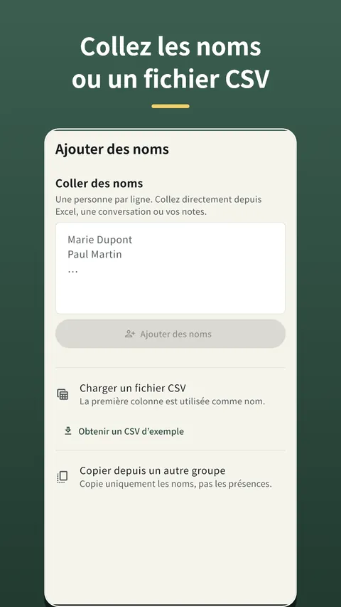 Herebook : liste de présence 5