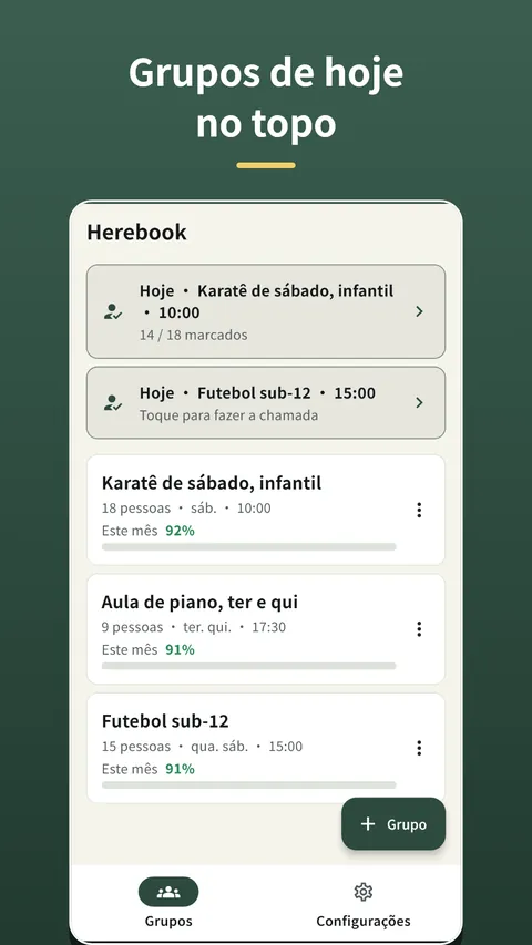 Herebook: lista de chamada 2