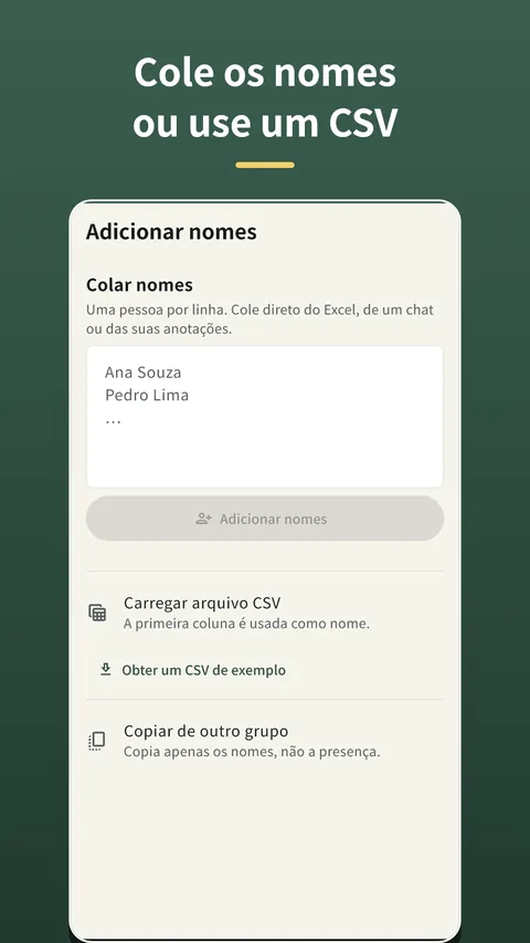 Herebook: lista de chamada 5