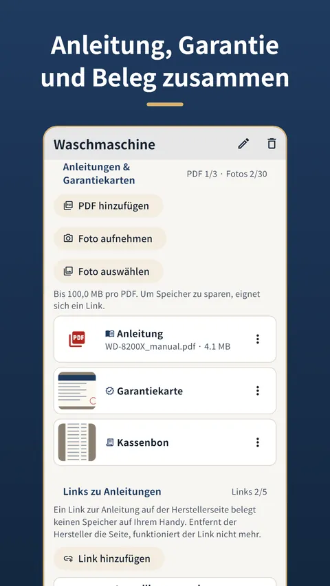 Manual Shelf - Garantiebelege 2