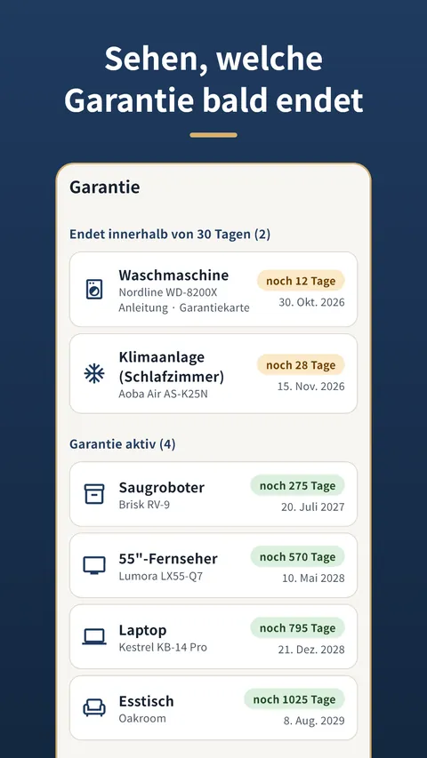 Manual Shelf - Garantiebelege 3