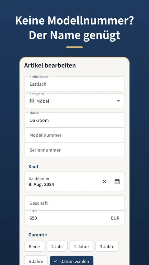 Manual Shelf - Garantiebelege 4