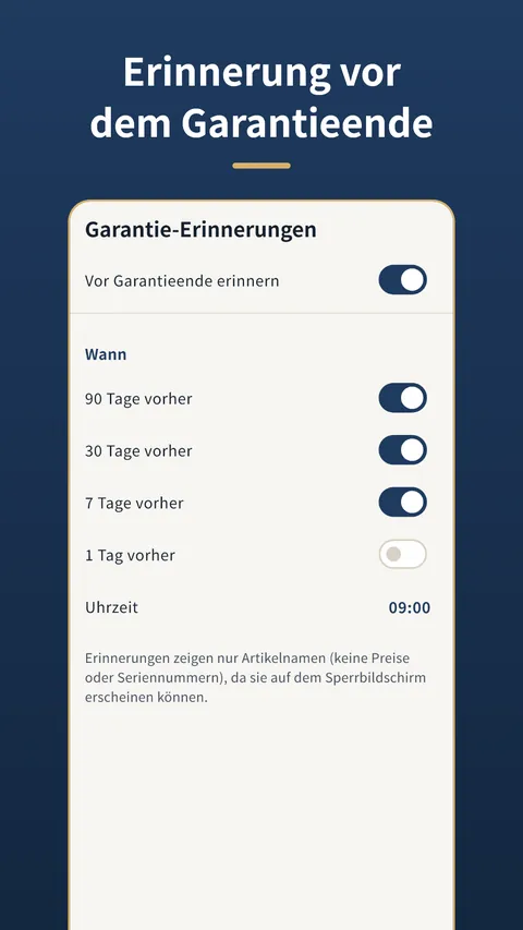 Manual Shelf - Garantiebelege 5
