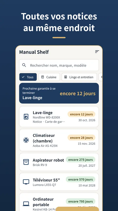 Manual Shelf - Garanties 1