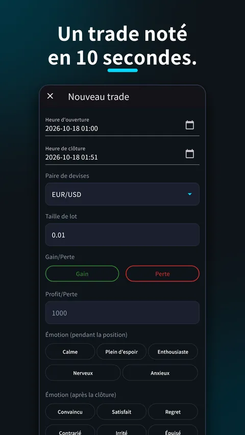 SessionX: Journal de trading 3