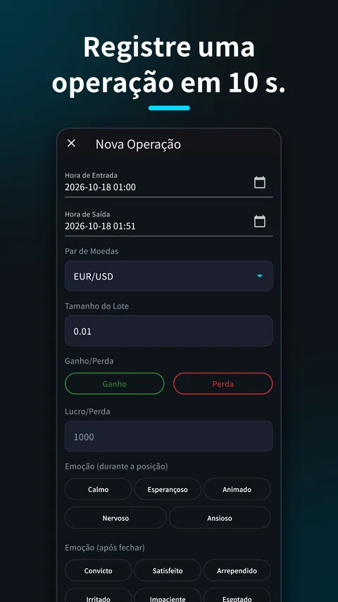 SessionX: Diário de Trading 3