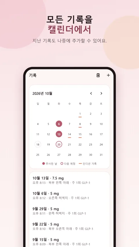 Shotbloom 주사·체중 기록 5